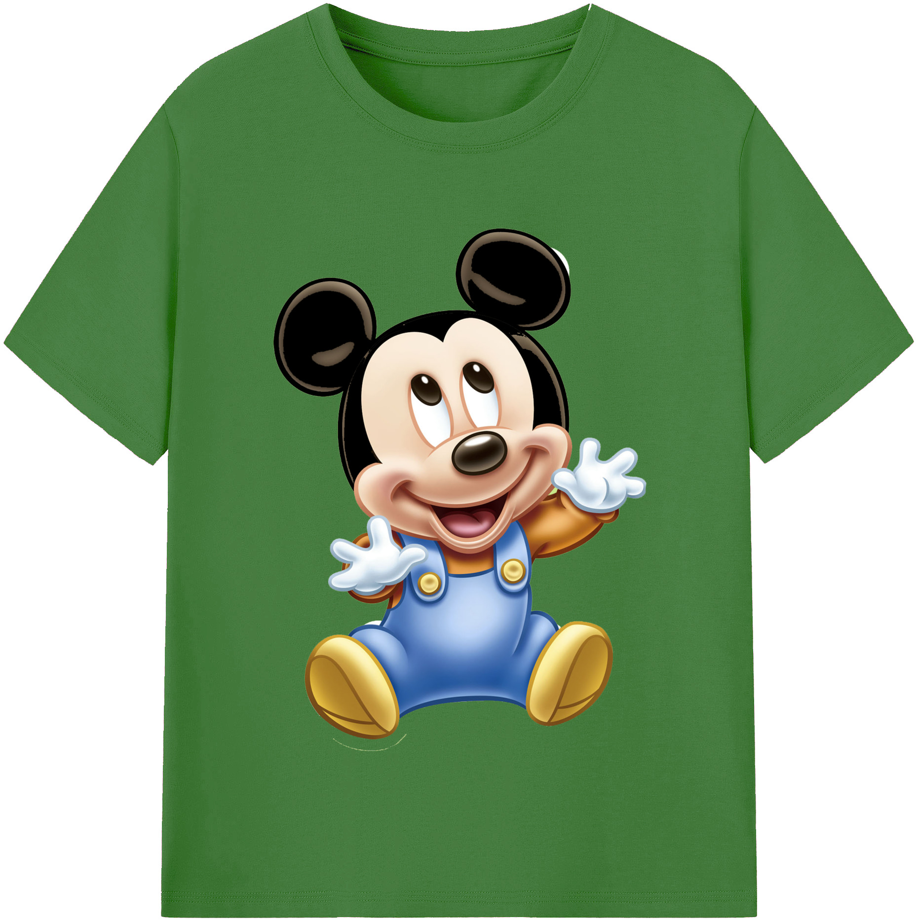 （画像用） ミッキーマウス Mickey Mouse レディースカジュアルプリントTシャツ（綿100％）